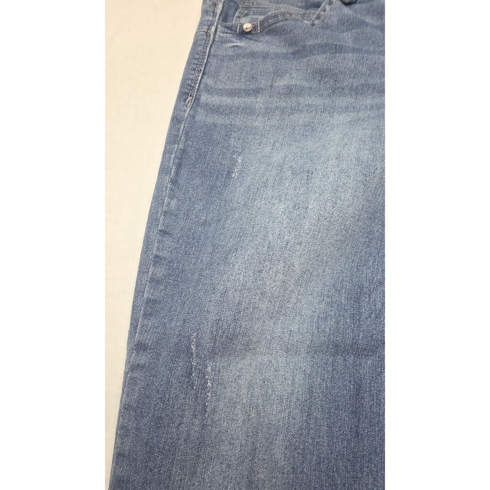 Democracy Ab solution Blue Cropped Jeans Womens 10P Straight Leg BP1176Q40Z - Picture 2 of 8